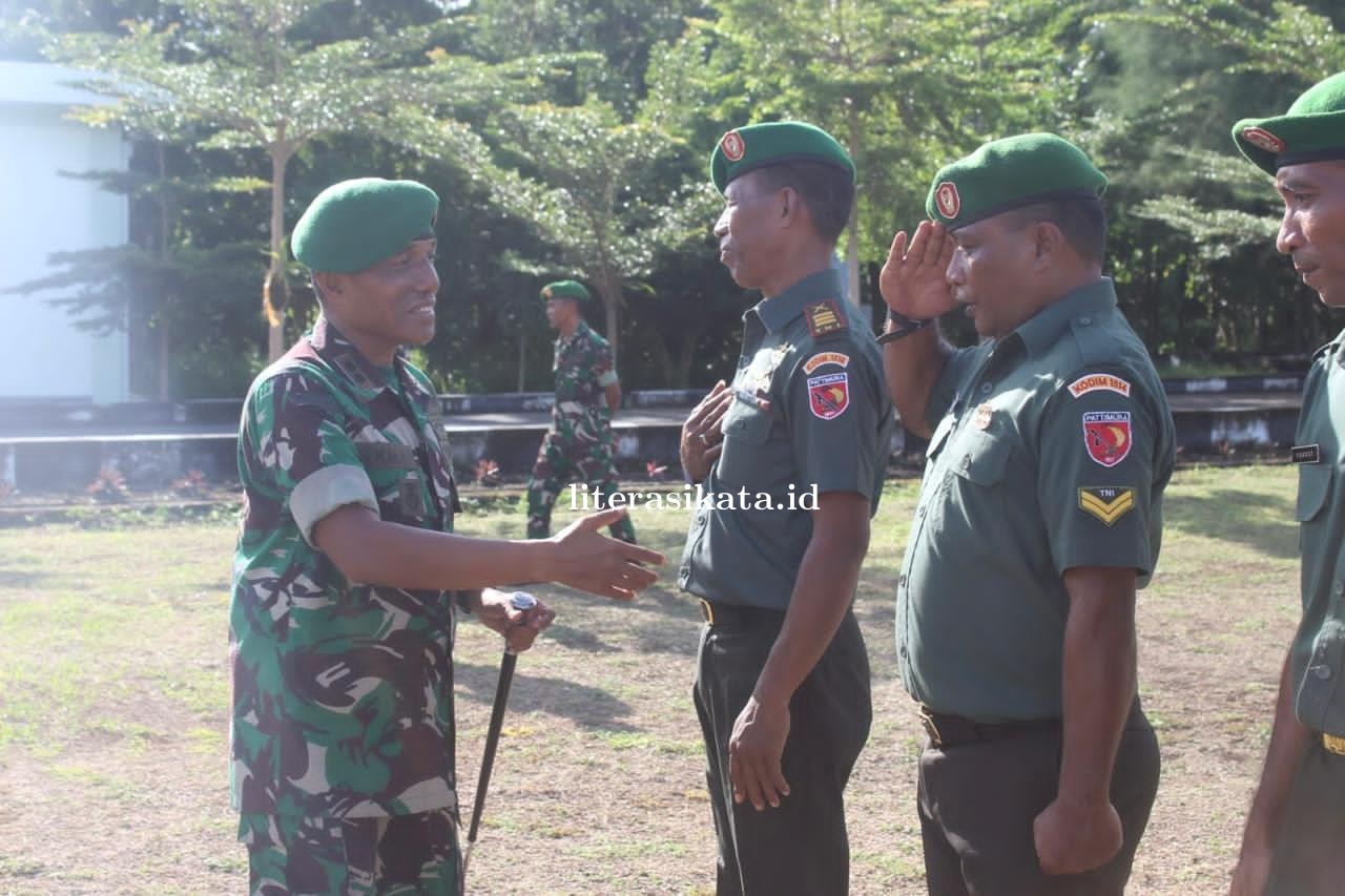 Kodim 1514/Morotai Gelar Korprapot Kenaikan Pangkat Prajurit